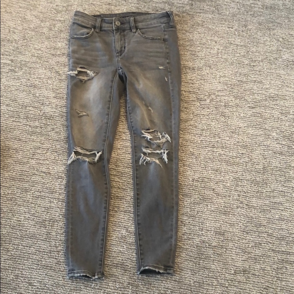 Grey ripped pants